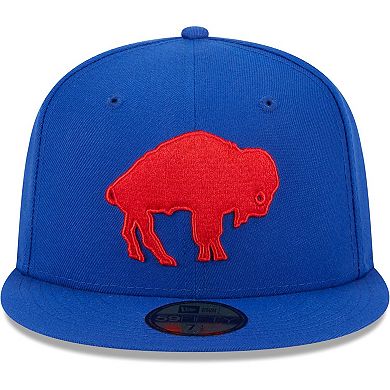 Men's New Era Royal Buffalo Bills Throwback Main 59FIFTY Fitted Hat