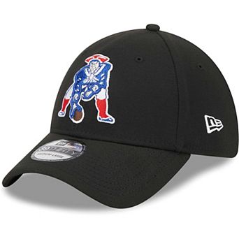 Men's New Era Black New England Patriots Throwback Main 39THIRTY Flex Hat