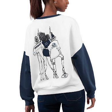 Women's G-III 4Her by Carl Banks White Dallas Cowboys A-Game Pullover Sweatshirt