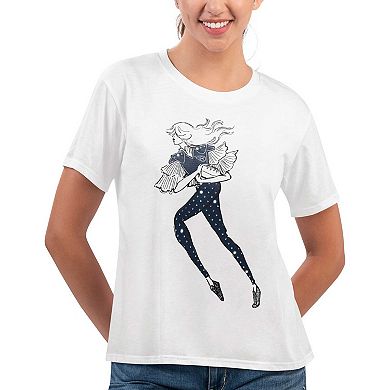 Women's G-III 4Her by Carl Banks White Tennessee Titans Play The Ball T-Shirt