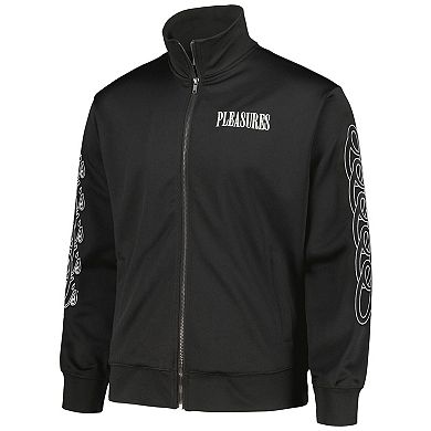 Men's PLEASURES Black Baltimore Orioles Pitcher Full-Zip Track Jacket