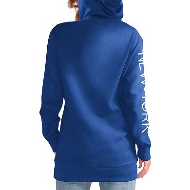 Women's G-III 4Her by Carl Banks Blue New York Rangers Overtime Pullover Hoodie