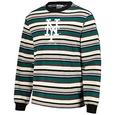Men's PLEASURES Cream/Green New York Mets Ballpark Long Sleeve T-Shirt