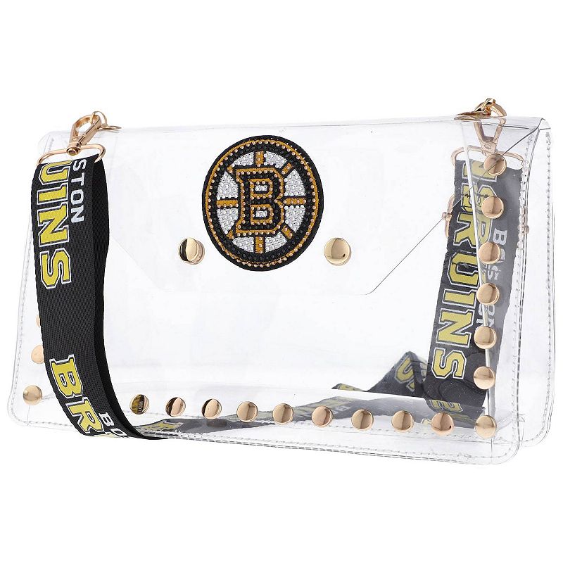 Cuce Boston Bruins Crystal Clear Envelope Crossbody Bag, Team