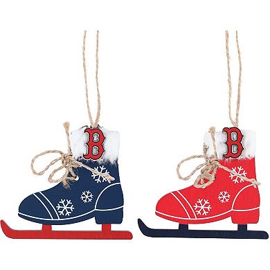 The Memory Company Boston Red Sox Two-Pack Ice Skate Ornament Set