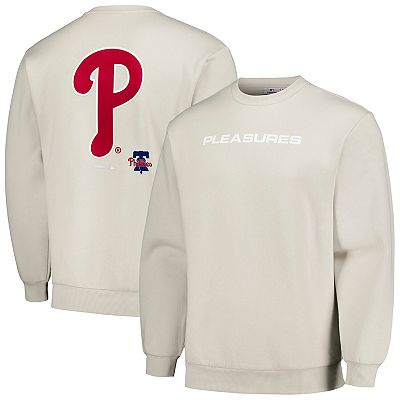Men's PLEASURES Gray Philadelphia Phillies Ballpark Pullover