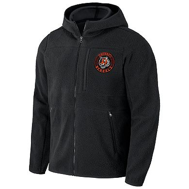 Men's NFL x Darius Rucker Collection by Fanatics Black Cincinnati Bengals Sherpa Full-Zip Hoodie