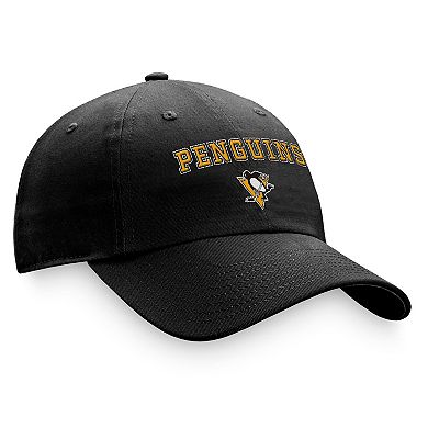 Women's Fanatics Branded Black Pittsburgh Penguins Fundamental Two-Hit Adjustable Hat
