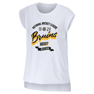 Women's WEAR by Erin Andrews White Boston Bruins Domestic Tank Top