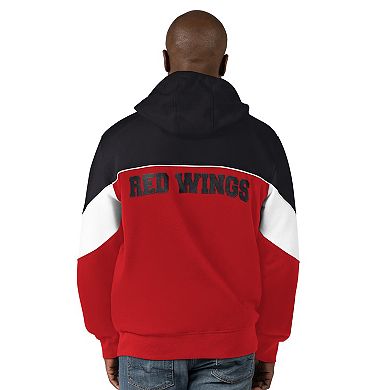 Men's Starter Red/Black Detroit Red Wings Power Forward Full-Zip Hoodie