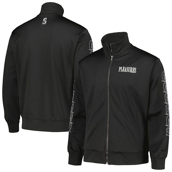 Men's Black Seattle Mariners Pitcher FullZip Track Jacket