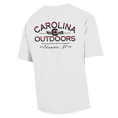 Men's Comfort Wash White South Carolina Gamecocks Great Outdoors T-Shirt