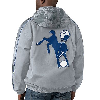 Men's Starter Gray Indianapolis Colts Thursday Night Gridiron Throwback Full-Zip Jacket