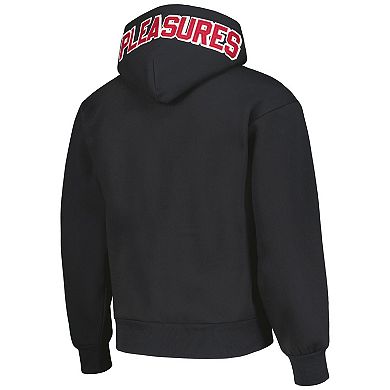 Men's PLEASURES Black Chicago Cubs Opening Day Full-Zip Hoodie