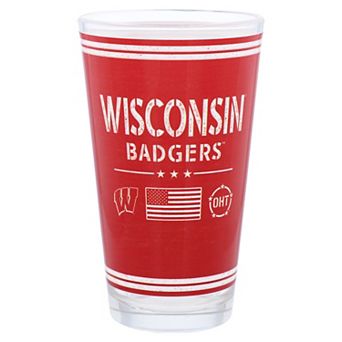 Wisconsin Badgers 16oz. OHT Military Appreciation Pint Glass