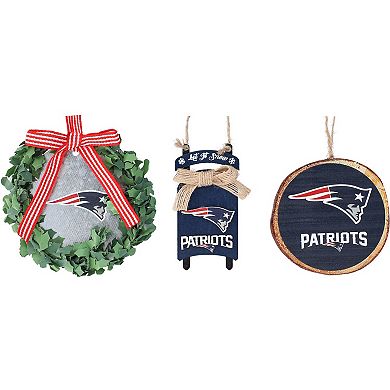 The Memory Company New England Patriots Three-Pack Wreath, Sled ...