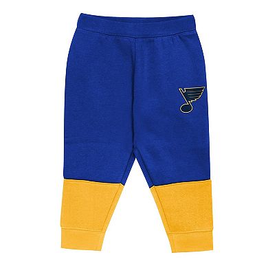 Toddler Gold/Blue St. Louis Blues Big Skate Fleece Pullover Hoodie and Sweatpants Set