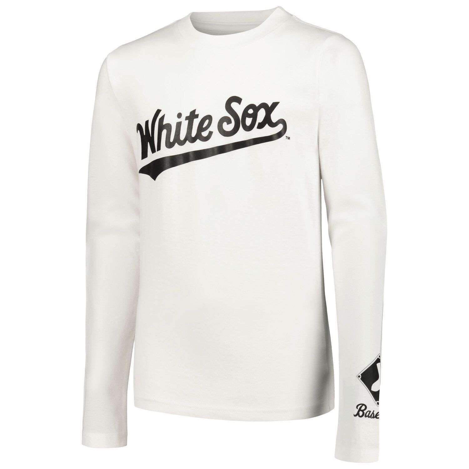 thumbnail image 2 of Stitches Men's Chicago White Sox Long Sleeve T-Shirt – Black, Sizes M L XL, Free Ship 2 of 4