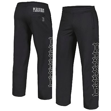 Men's PLEASURES Black Boston Red Sox Pitcher Track Pants