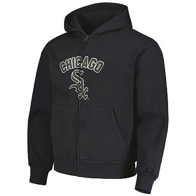 Men's PLEASURES Black Chicago White Sox Opening Day Full-Zip Hoodie