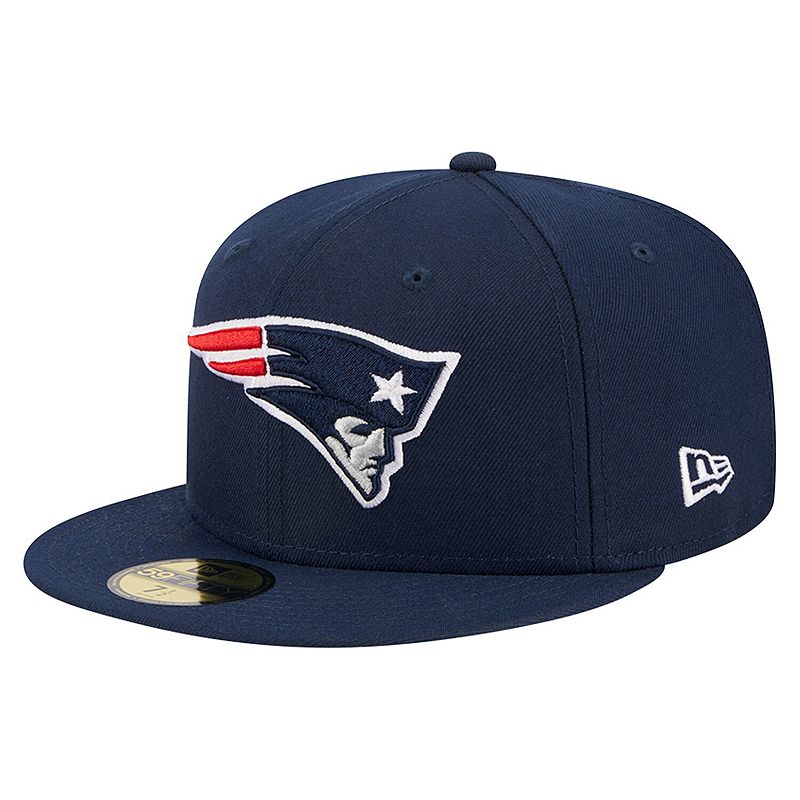 Men's New Era Navy New England Patriots Main 59FIFTY Fitted Hat,