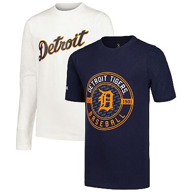 Youth Stitches Navy/White Detroit Tigers T-Shirt Combo Set