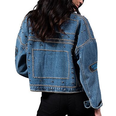 Women's G-III 4Her by Carl Banks Carolina Panthers First Finish Medium Denim Full-Button Jacket