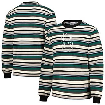 Men's PLEASURES Cream/Green St. Louis Cardinals Ballpark Long Sleeve T-Shirt