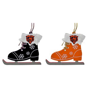 The Memory Company Chicago Bears Two-Pack Ice Skate Ornament Set