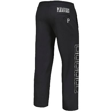 Men's PLEASURES Black Pittsburgh Pirates Pitcher Track Pants