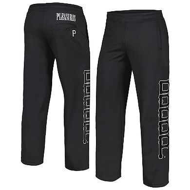 Men's PLEASURES Black Pittsburgh Pirates Pitcher Track Pants