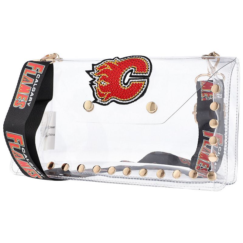 Cuce Calgary Flames Crystal Clear Envelope Crossbody Bag, Flm Team