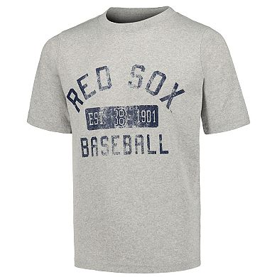 Youth Stitches Heather Gray/Navy/Red Boston Red Sox Three-Pack T-Shirt Set