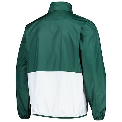 Men's G-III Sports by Carl Banks Green Miami Hurricanes Cornerman Half-Zip Top