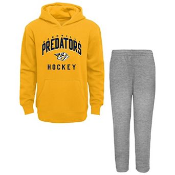 Toddler Gold/Heather Gray Nashville Predators Play by Play Pullover Hoodie & Pants Set