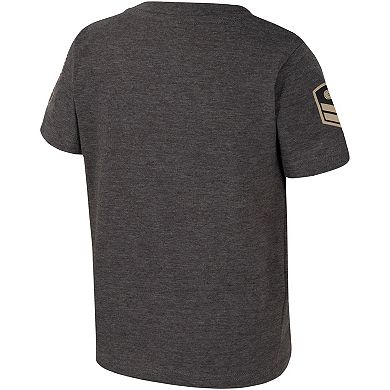 Toddler Colosseum Charcoal West Virginia Mountaineers OHT Military Appreciation Boot Camp T-Shirt