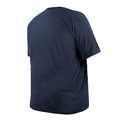 Men's New Era College Navy Seattle Seahawks Big & Tall Helmet T-Shirt