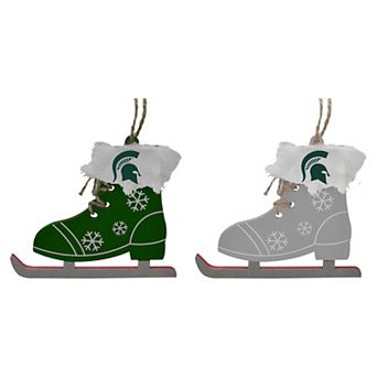 The Memory Company Michigan State Spartans Two-Pack Ice Skate Ornament Set