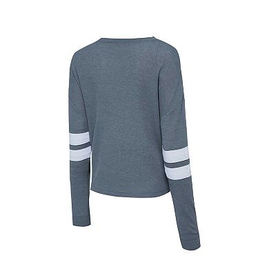 Women's Concepts Sport Charcoal Seattle Kraken MeadowÂ Long Sleeve T-Shirt & Shorts Sleep Set