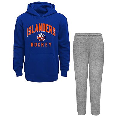 Toddler Blue/Heather Gray New York Islanders Play by Play Pullover Hoodie & Pants Set