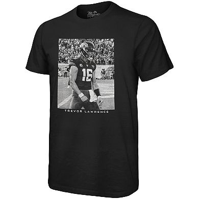 Men's Majestic Threads Trevor Lawrence Black Jacksonville Jaguars Oversized Player Image T-Shirt
