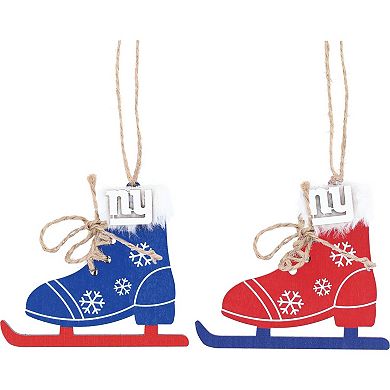 The Memory Company New York Giants Two-Pack Ice Skate Ornament Set