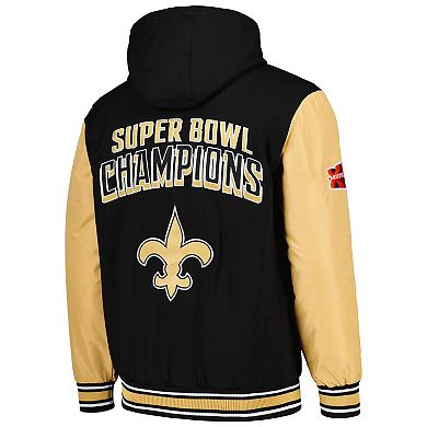 Men's G-III Sports by Carl Banks Black/Gold New Orleans Saints Player Option Full-Zip Hoodie