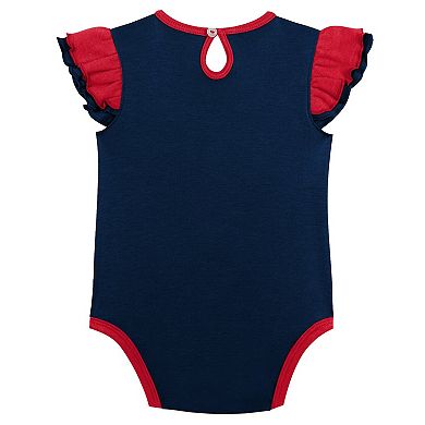 Girls Infant Red/Navy Washington Capitals Two-Pack Training Bodysuit Set