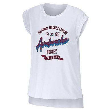 Women's WEAR by Erin Andrews White Colorado Avalanche Domestic Tank Top