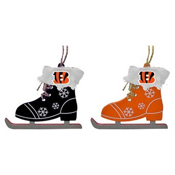 The Memory Company Cincinnati Bengals Two-Pack Ice Skate Ornament Set