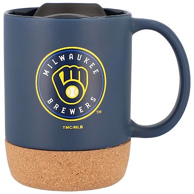 The Memory Company Milwaukee Brewers 16oz. Cork Bottom Mug with Lid
