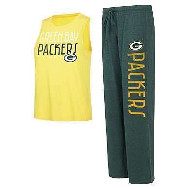 Women's Concepts Sport Green/Gold Green Bay Packers Muscle Tank Top & Pants Lounge Set