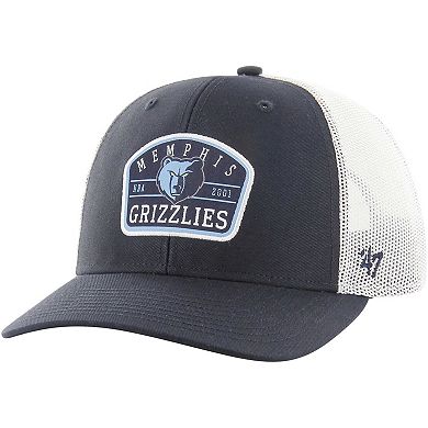 Men's '47 Navy Memphis Grizzlies Semi Patch Trucker Adjustable Hat