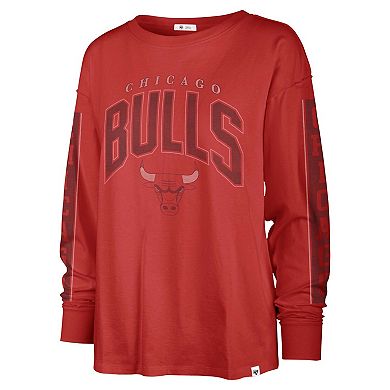Women's '47 Red Chicago Bulls Tomcat Long Sleeve T-Shirt